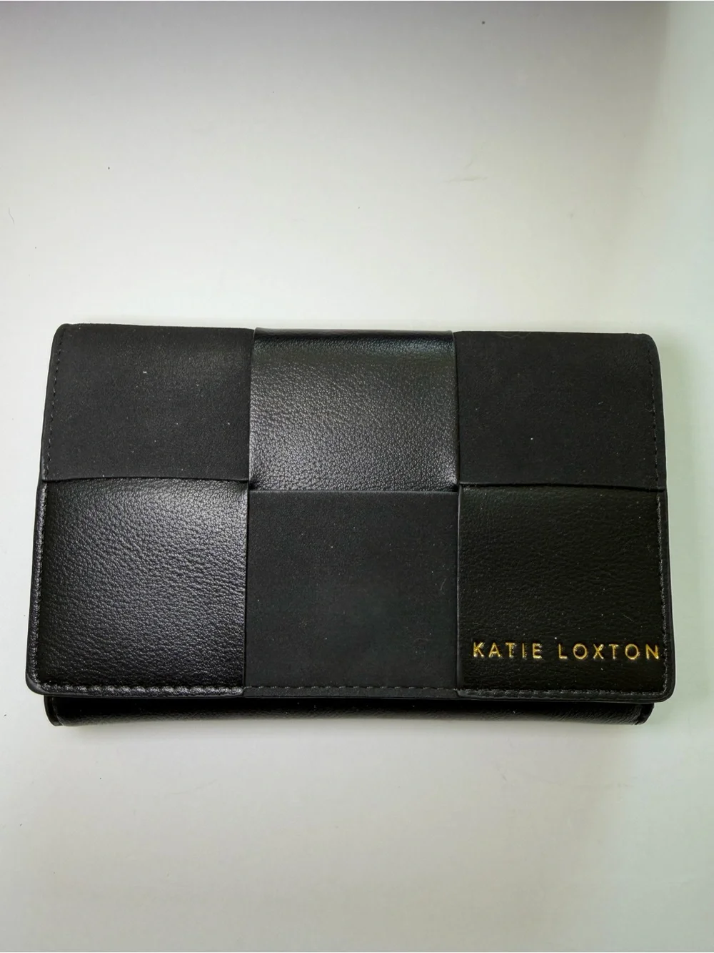 Katie Loxton Patchwork Crossbody Bag in Brown and Black Patchwork Wallet
